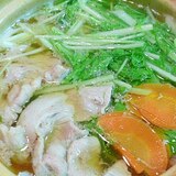 簡単♪ヘルシー♪シャキシャキ水菜の豚しゃぶ鍋